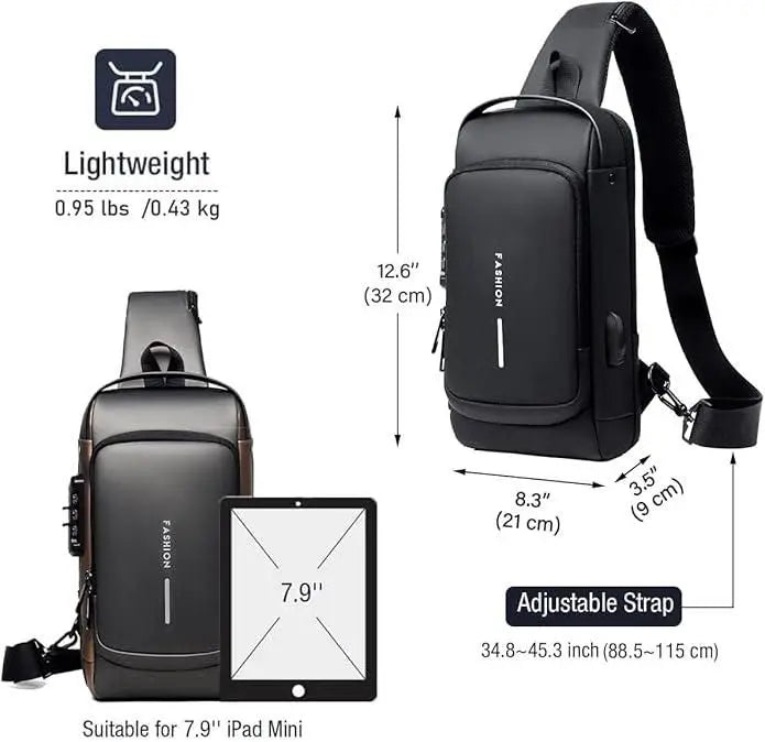 Unisex Sling Bag | Stylish & Functional Crossbody Bag for Men & Women - Tenmart
