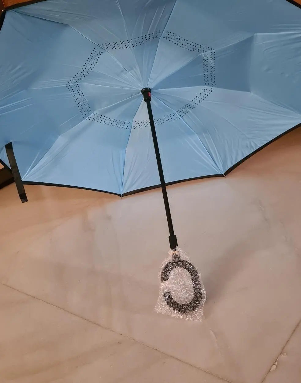 Double Layer Inverted Umbrella | Windproof Fiberglass with C-Shape Handle | Multicolor - Tenmart