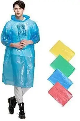 Raincard Pack of 2 | Compact & Durable Plastic Rain Protection | Knee-Length - Tenmart