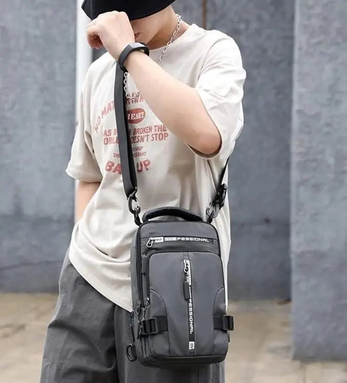 Sling Bag with USB Charging Port | Stylish & Travel-Friendly Crossbody Backpack - Tenmart