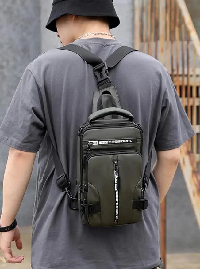 Sling Bag with USB Charging Port | Stylish & Travel-Friendly Crossbody Backpack - Tenmart