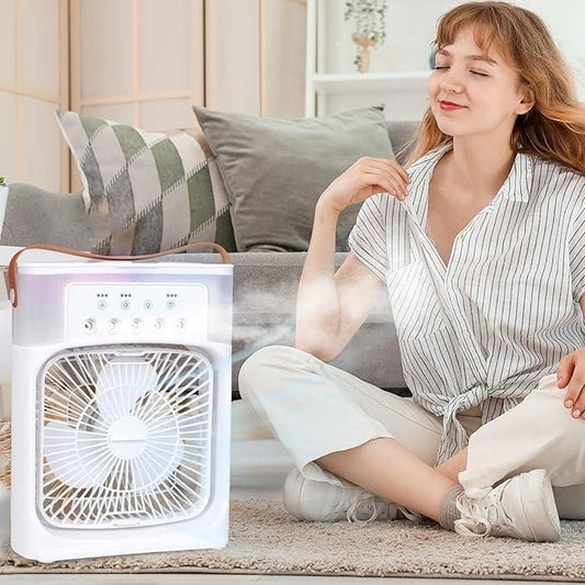 3-in-1 USB Portable Fan | Mist Spray | Humidifier | Lightweight & Compact | Ideal for Home, Office, Travel