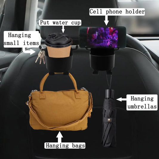 Multipurpose Cup & Mobile Holder | Durable ABS Plastic Organizer | Car & Desk Space-Saving Accessory - Tenmart