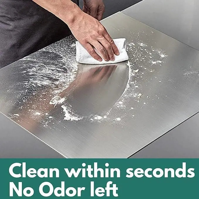 Durable Stainless Steel Chopping Board | Durable & Hygienic Kitchen Essential (35x31cm) - Tenmart