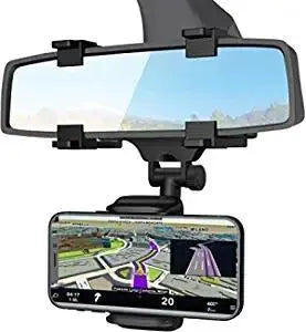 Universal Rearview Mirror Phone Holder | Adjustable & Secure Mount - Tenmart