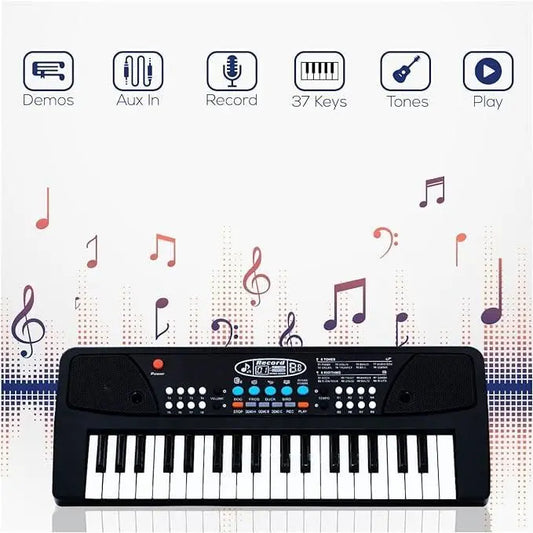 Piano Keyboard Toy Set | Complete Musical Kit with Microphone & USB Cable - Tenmart