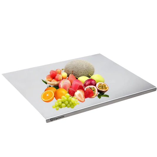 Durable Stainless Steel Chopping Board | Durable & Hygienic Kitchen Essential (35x31cm) - Tenmart