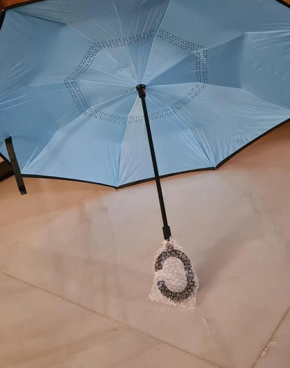 Double Layer Inverted Umbrella | Windproof Fiberglass with C-Shape Handle | Multicolor - Tenmart