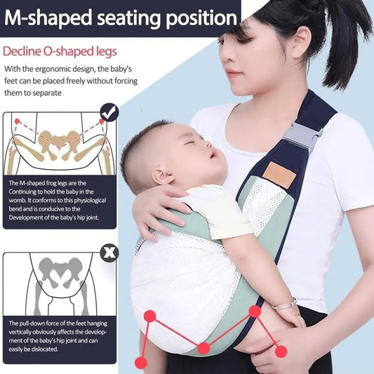 Baby Carrier | Newborn to Toddler | Lightweight & Breathable | Comfortable for Travel & Shopping - Tenmart