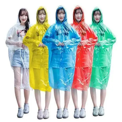Raincard Pack of 2 | Compact & Durable Plastic Rain Protection | Knee-Length - Tenmart