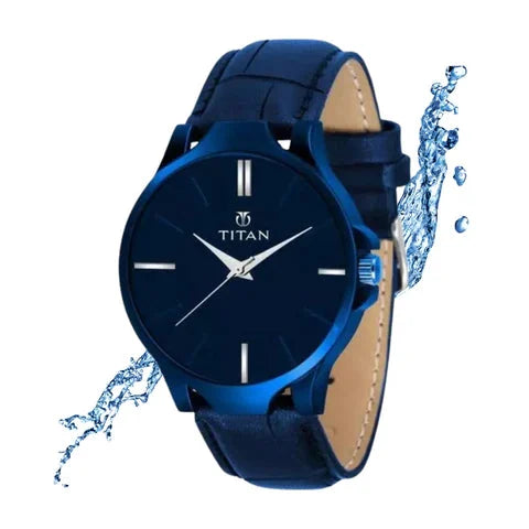 Men’s Analog Leather Watch | Classic Round Dial | Scratch & Water Resistant | Made in India