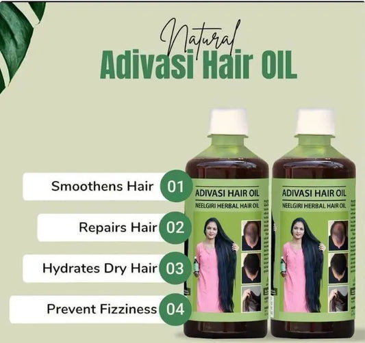 Aadiwasi Ayurvedic Hair Oil | Herbal Hair Growth & Care - Tenmart