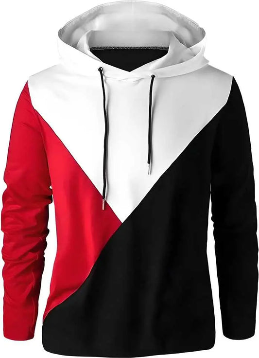 Color Block Hooded T-Shirt for Men | Stylish & Comfortable Fit - Tenmart