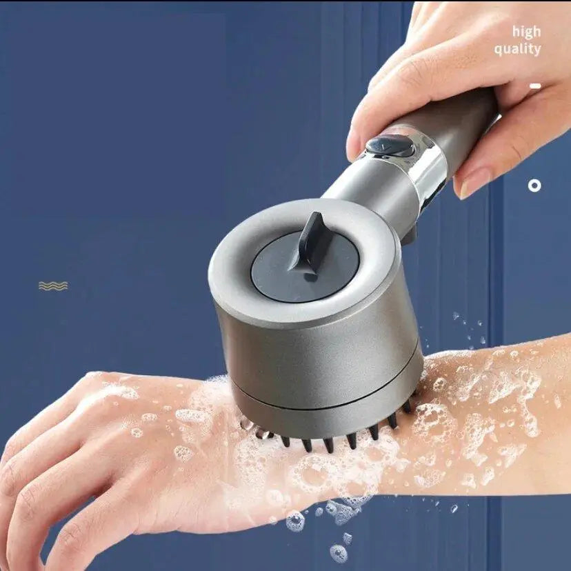 High-Pressure Handheld Shower Head | 3-Setting Filtration Brush for Spa-Like Experience - Tenmart