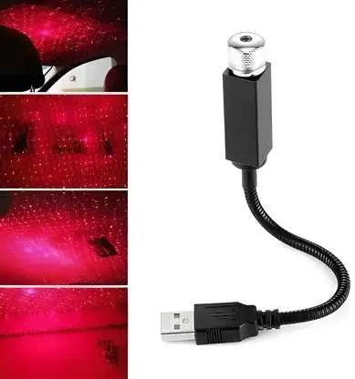 USB Star Projector Lamp | Romantic Red Glow | Car & Room Decor | Portable - Tenmart