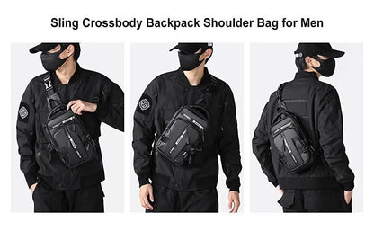 Sling Bag with USB Charging Port | Stylish & Travel-Friendly Crossbody Backpack - Tenmart