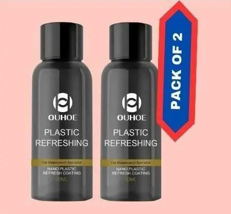 Car Plastic Restorer & Polish | Pack of 2 | Protects & Restores Faded Plastic Surfaces | Automotive Care - Tenmart