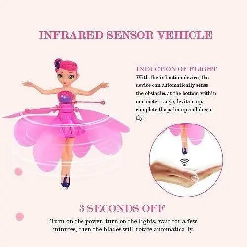Magic Flying Fairy Doll | Enchanting Floating Princess Toy | Interactive Fun for Kids - Tenmart
