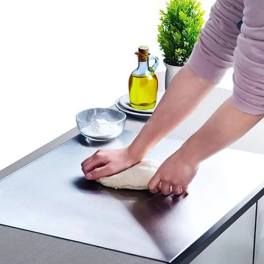 Durable Stainless Steel Chopping Board | Durable & Hygienic Kitchen Essential (35x31cm) - Tenmart