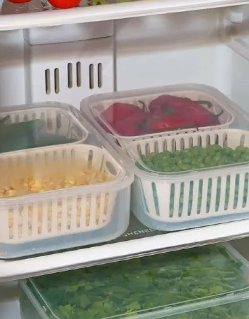 Fridge Storage Boxes | Stackable & Space-Saving | Freezer Organizer Containers - Tenmart