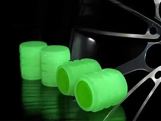 Plastic Car Valve Caps | Cylinder Shape | Pack of 4 - Tenmart