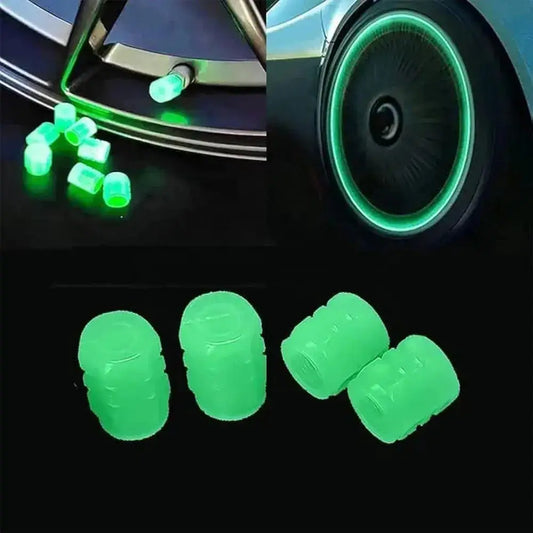 Plastic Car Valve Caps | Cylinder Shape | Pack of 4 - Tenmart