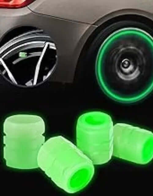 Plastic Car Valve Caps | Cylinder Shape | Pack of 4 - Tenmart
