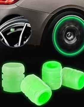 Plastic Car Valve Caps | Cylinder Shape | Pack of 4 - Tenmart